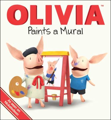 Olivia paints a mural