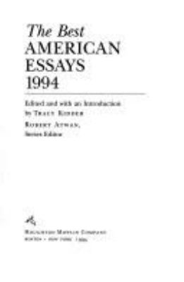 The best American essays, 1994