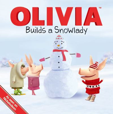 Olivia builds a snowlady