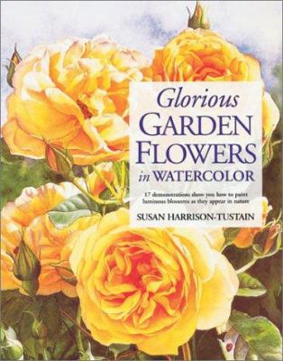 Glorious garden flowers in watercolor