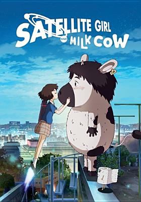 Satellite girl and milk cow