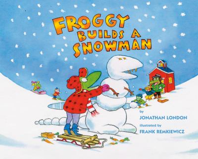 Froggy builds a snowman