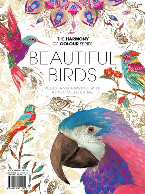 Colouring book: beautiful birds