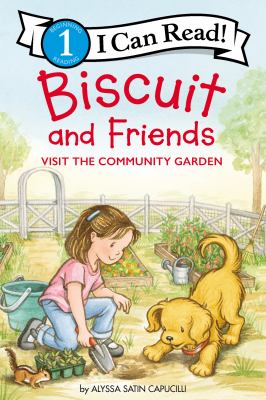 Biscuit and friends visit the community garden