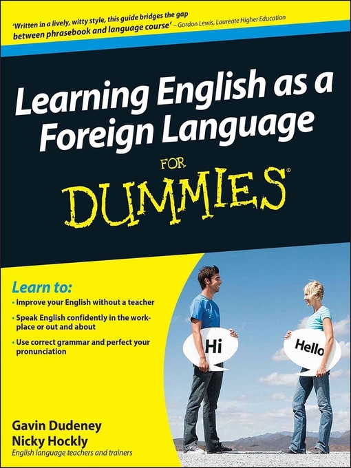 Learning english as a foreign language for dummies