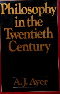 Philosophy in the twentieth century