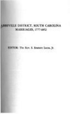 Abbeville District, South Carolina marriages, 1777-1852