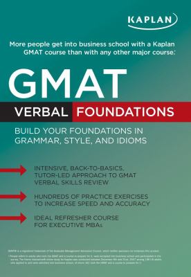 GMAT verbal foundations